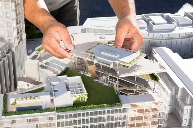 Modelo de planificación urbana: maqueta 3D de corte láser